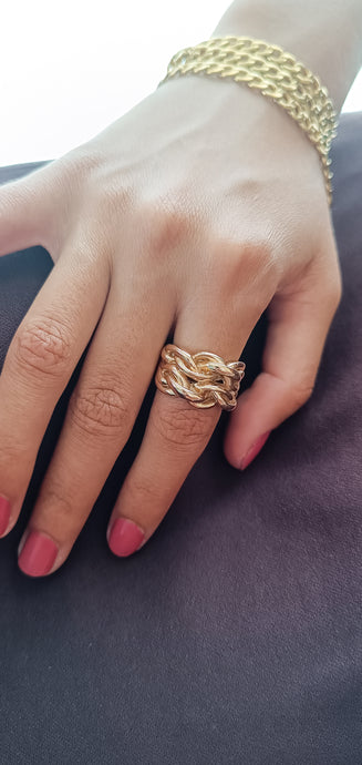 Anel CHAINS dourado