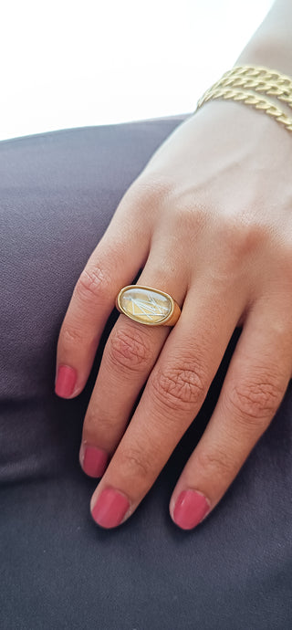 Anel CITRUS dourado