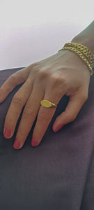 Anel DAD Elipse dourado