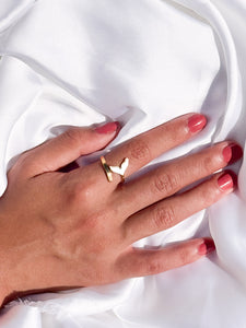 Anel FISHTAIL dourado