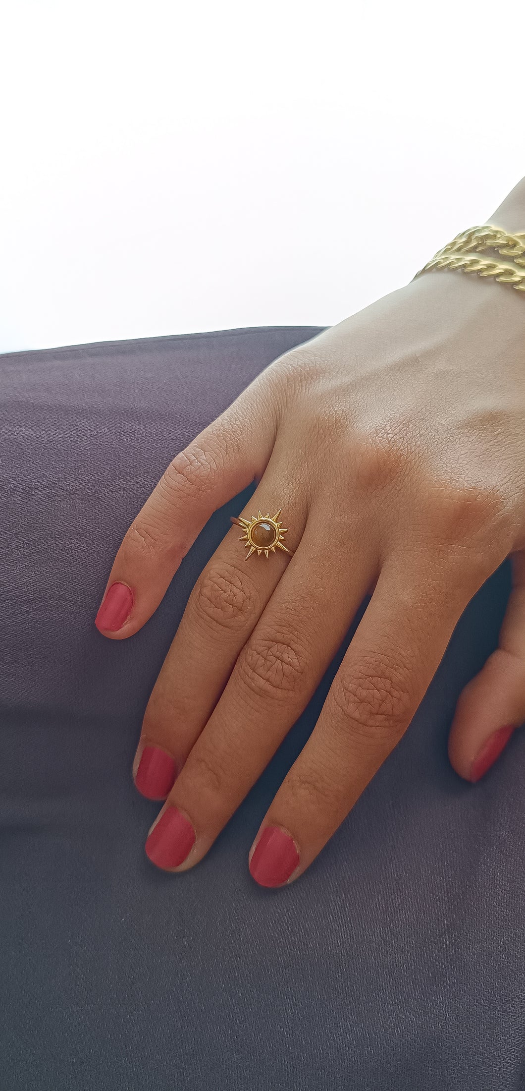Anel SUN STAR dourado