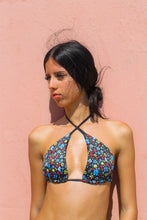 Load image into Gallery viewer, BALEAL top biquíni  - Ganni floral - preto
