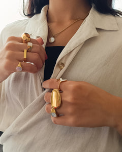 Anel FISHTAIL dourado