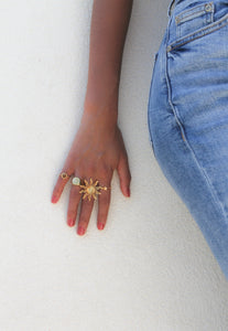 Anel SOL XL dourado