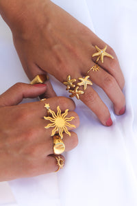 Anel STAR FISHES dourado