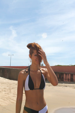 AZURARA top biquini  - Preto & Branco