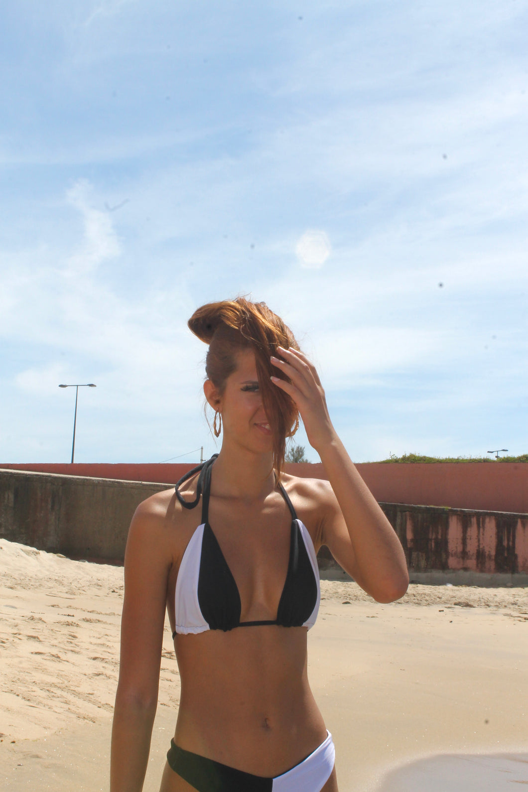 AZURARA top biquini  - Preto & Branco