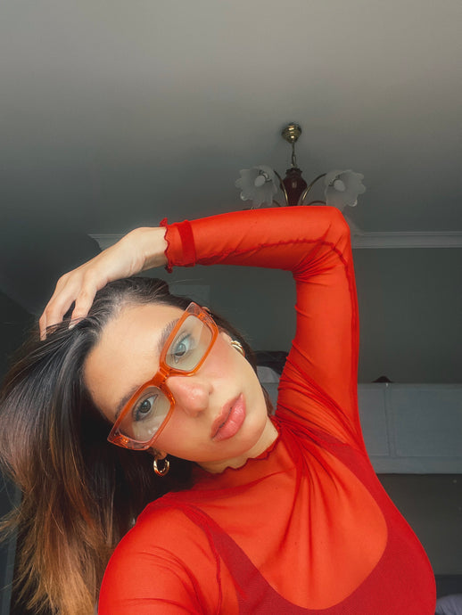 Óculos S4559 laranja e verde