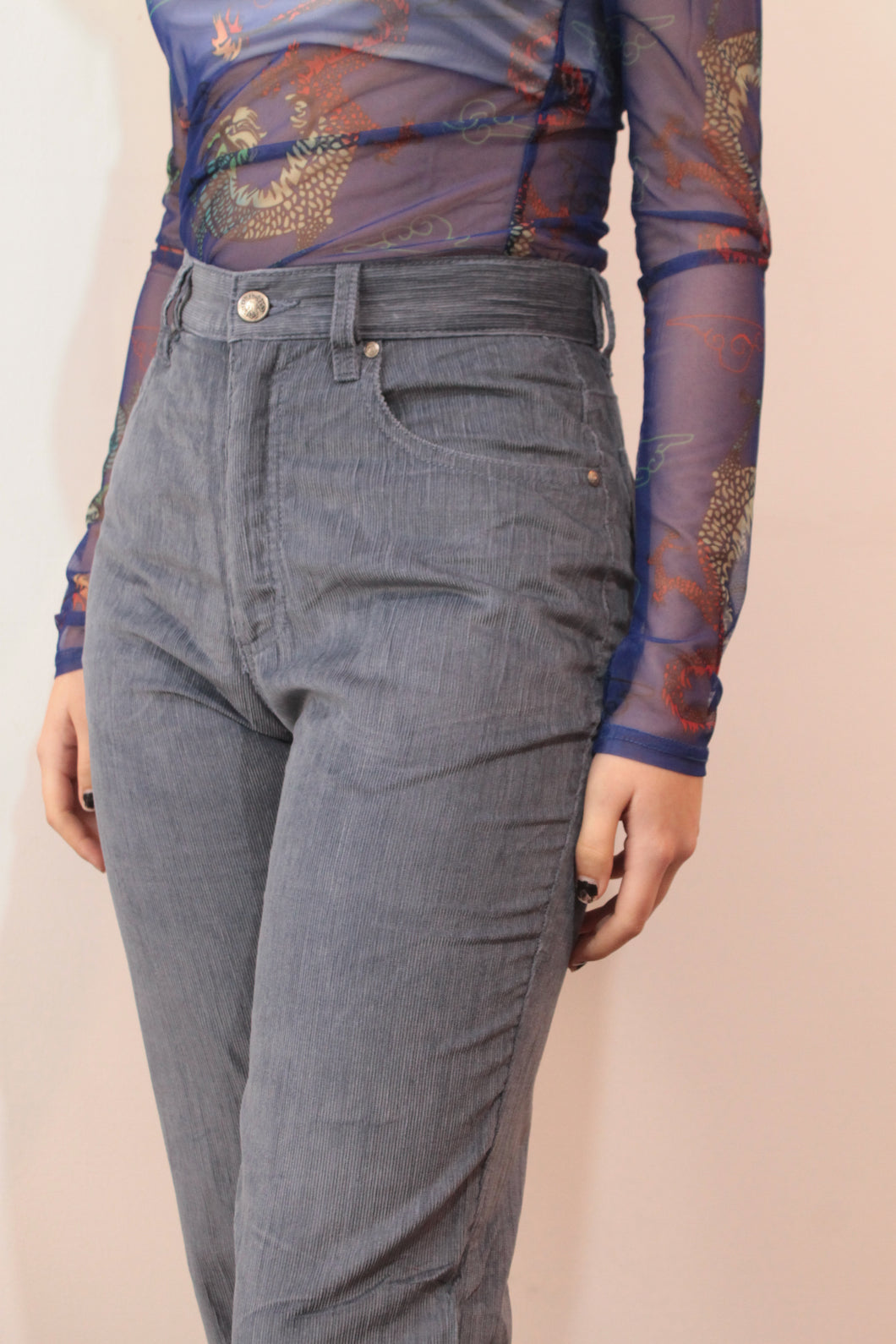 Calças CJ BLUE - high rise jeans CORD