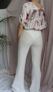FLARE mesh pants || calças renda BRANCO
